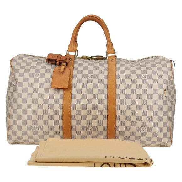 LOUIS VUITTON Damier Azur Keepall 50 Boston Bag N41430 - Picture 12 of 16